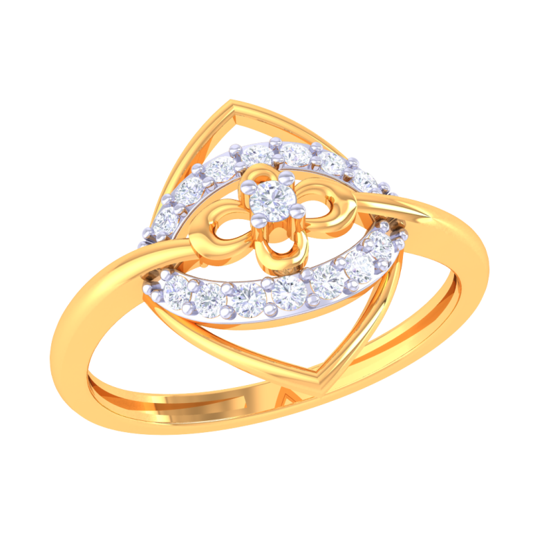 Printable 3D jewelry model of Lady diamond ring Modèle 3D .c4d .max .obj .3ds .fbx .stl .blend