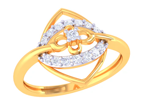 लेडी हीरे की अंगूठी का प्रिंट करने योग्य 3डी आभूषण मॉडल 3D मॉडल