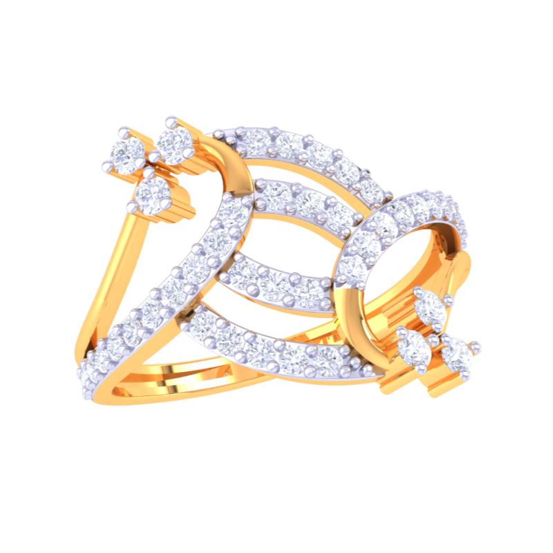 Printable 3D jewelry model of Lady diamond ring Modelo 3D .c4d .max .obj .3ds .fbx .stl .blend