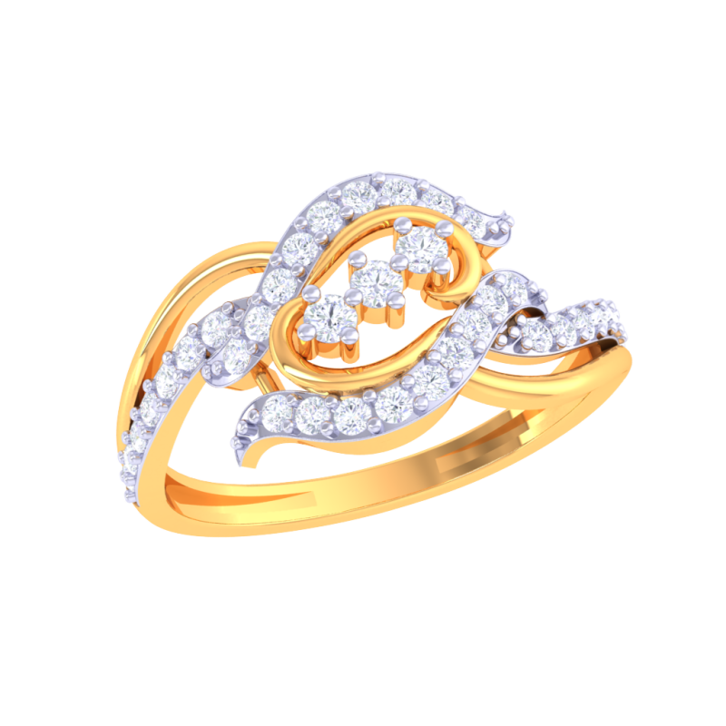 Printable 3D jewelry model of Lady diamond ring 3Dモデル .c4d .max .obj .3ds .fbx .stl .blend 