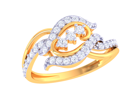 Printable 3D jewelry model of Lady diamond ring Modelo 3D