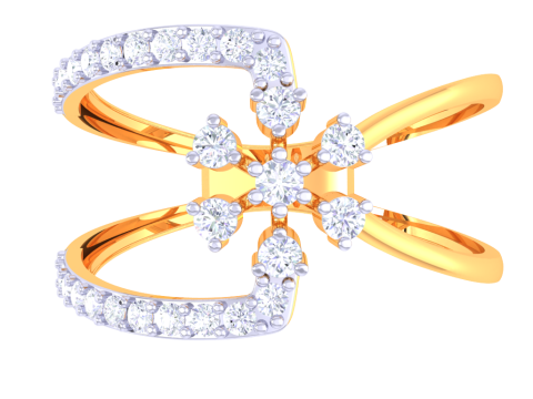 Printable 3D jewelry model of Lady diamond ring Model 3D