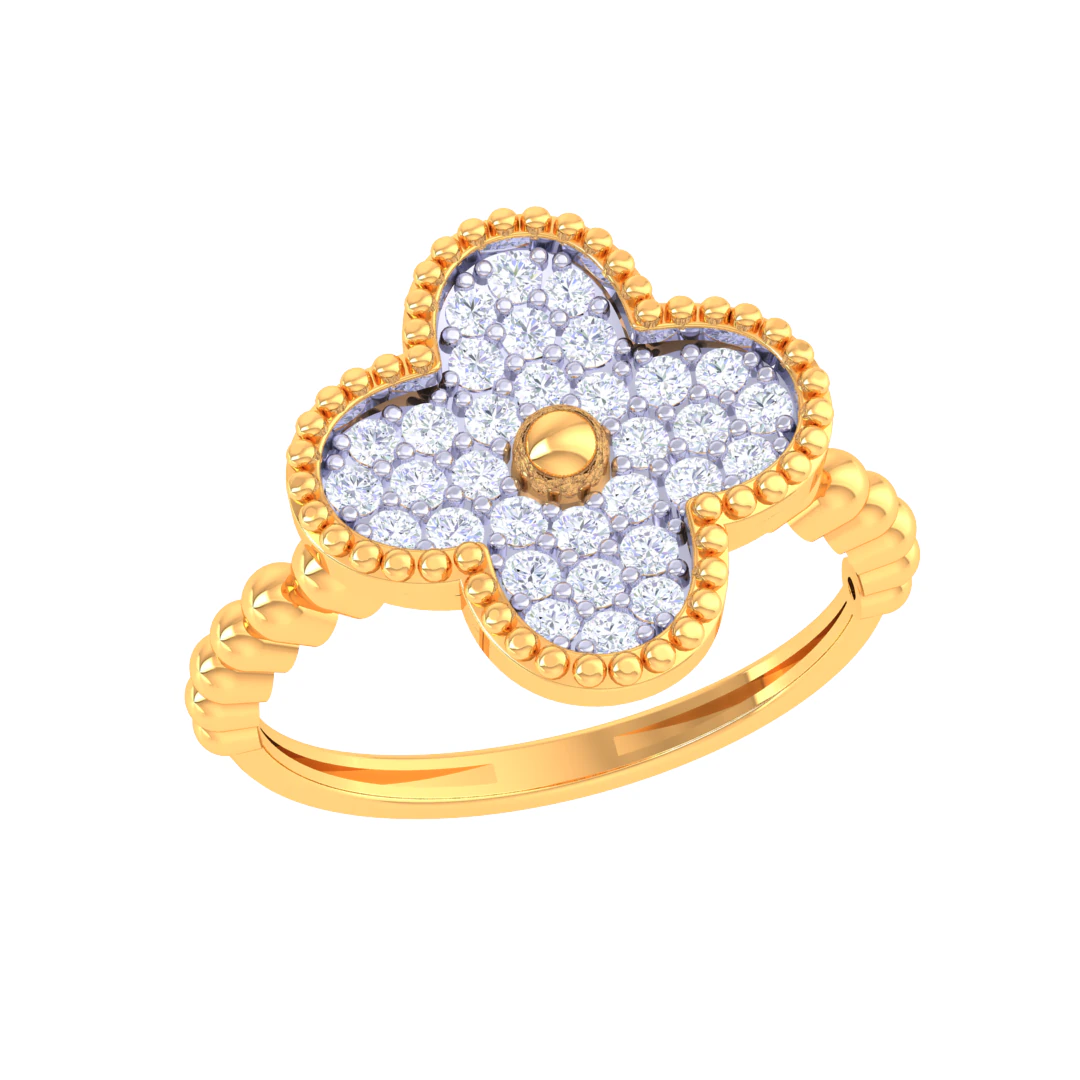 Printable 3D jewelry model of Lady diamond ring 3D Model .c4d .max .obj .3ds .fbx .stl .blend 