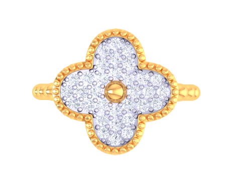Printable 3D jewelry model of Lady diamond ring 3D Модель