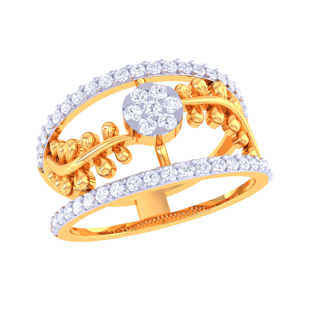 Printable 3D jewelry model of Lady diamond ring 3D Model .c4d .max .obj .3ds .fbx .stl .blend 