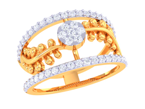 Bayan pırlanta yüzüğün yazdırılabilir 3D takı modeli 3D Model