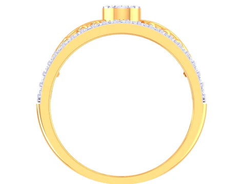 Printable 3D jewelry model of Lady diamond ring 3D Model