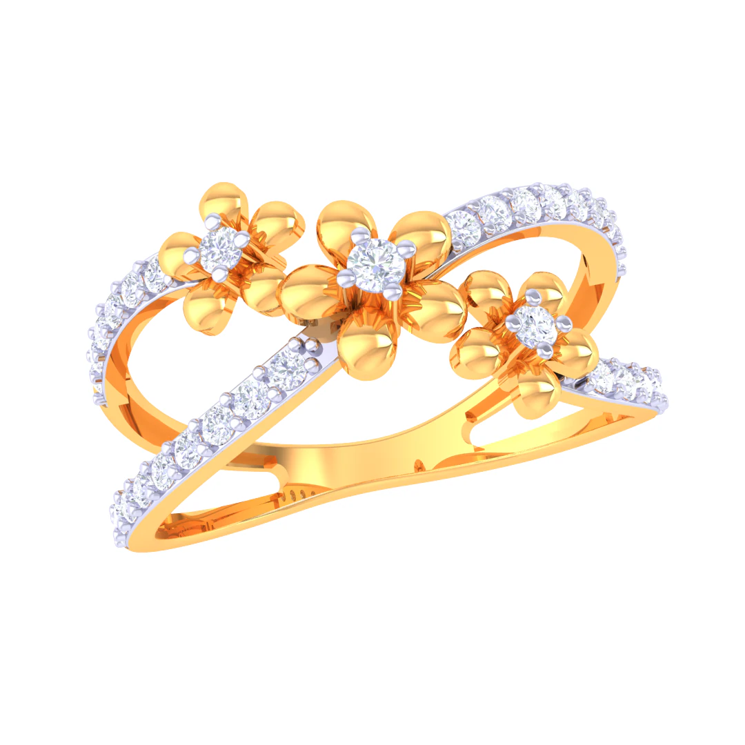 Printable 3D jewelry model of Lady diamond ring 3D Model .c4d .max .obj .3ds .fbx .stl .blend 