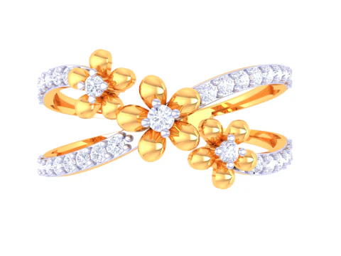 Printable 3D jewelry model of Lady diamond ring 3D Model