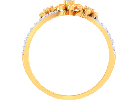 Printable 3D jewelry model of Lady diamond ring 3D Model
