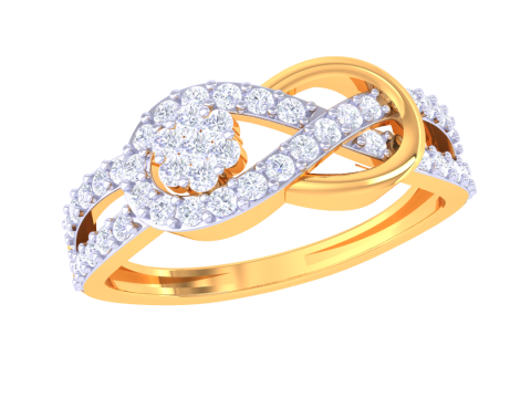 Printable 3D jewelry model of Lady diamond ring 3D Model