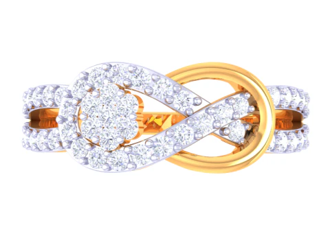 Printable 3D jewelry model of Lady diamond ring 3D Model