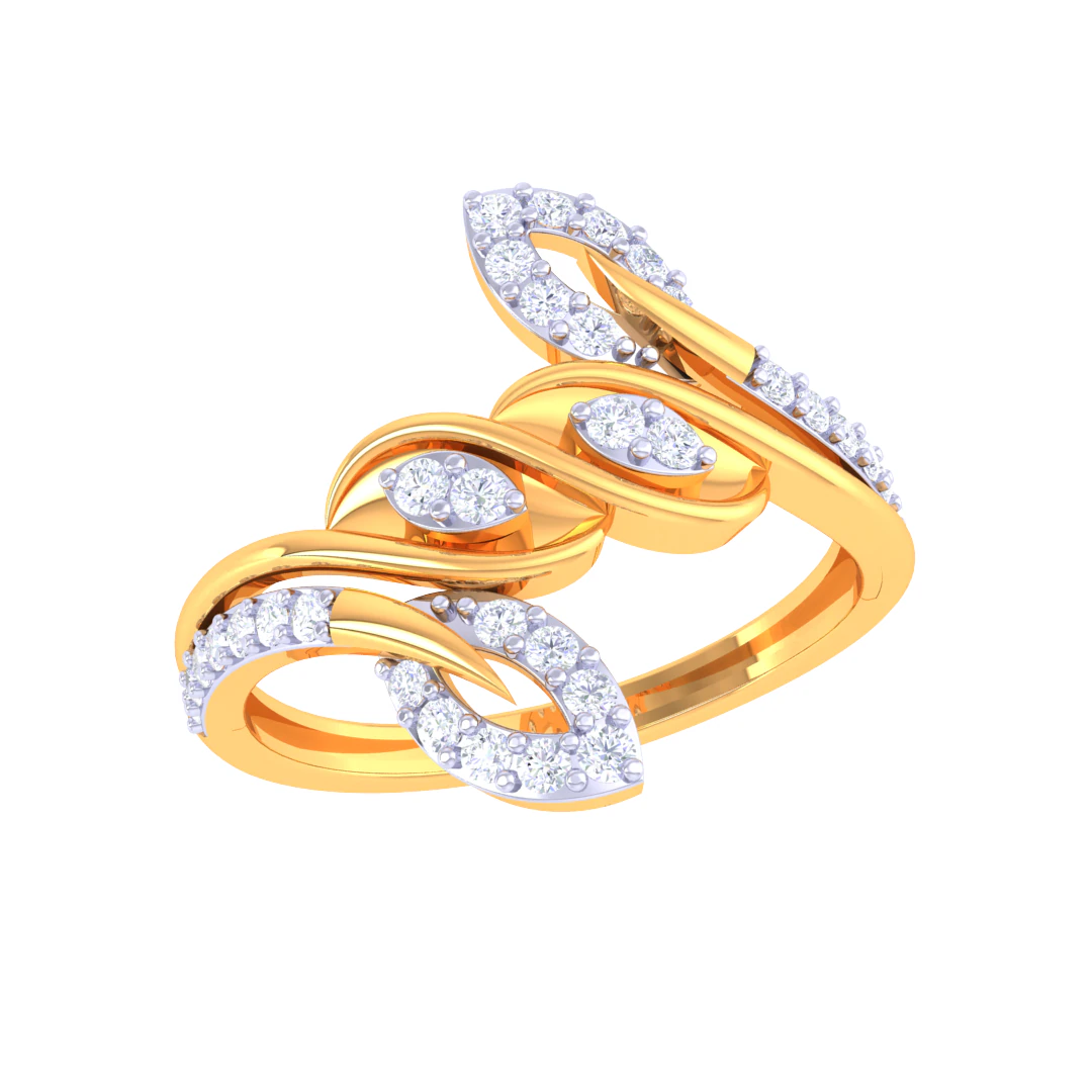 Printable 3D jewelry model of Lady diamond ring 3D Model .c4d .max .obj .3ds .fbx .stl .blend 