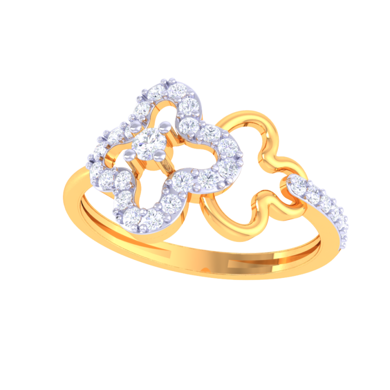 Printable 3D jewelry model of Lady diamond ring 3D Model .c4d .max .obj .3ds .fbx .stl .blend 