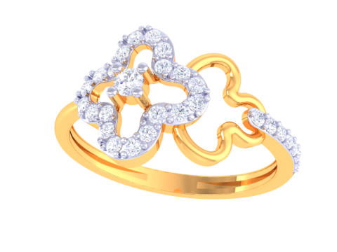 Printable 3D jewelry model of Lady diamond ring 3D Modell