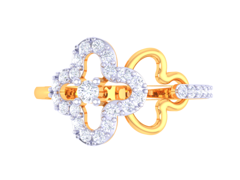 Printable 3D jewelry model of Lady diamond ring 3D Model
