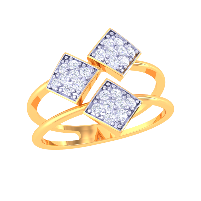 Printable 3D jewelry model of Lady diamond ring Model 3D .c4d .max .obj .3ds .fbx .stl .blend