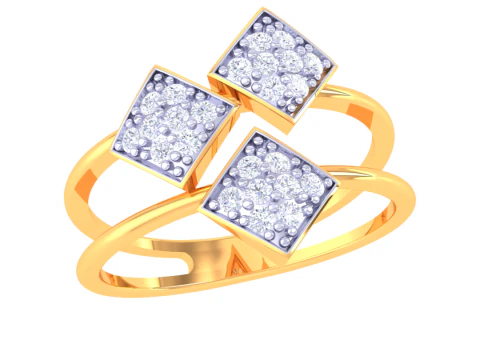 Printable 3D jewelry model of Lady diamond ring 3D Model