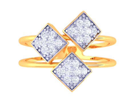 Printable 3D jewelry model of Lady diamond ring Model 3D
