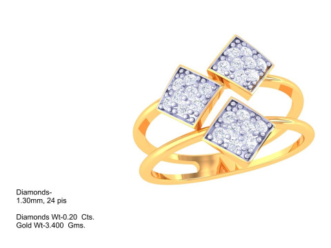 Printable 3D jewelry model of Lady diamond ring Model 3D