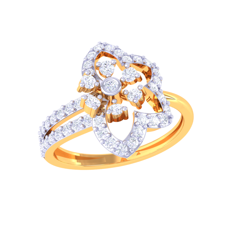 Printable 3D jewelry model of Lady diamond ring 3D Модель .c4d .max .obj .3ds .fbx .stl .blend