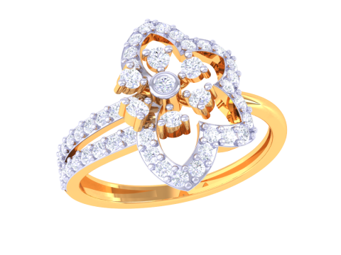 Printable 3D jewelry model of Lady diamond ring Model 3D