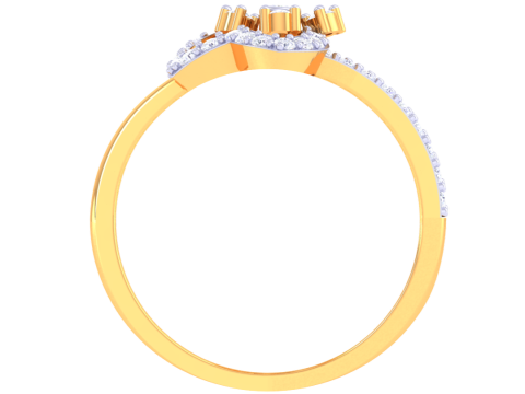 Printable 3D jewelry model of Lady diamond ring 3D Модель