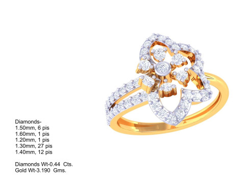 Printable 3D jewelry model of Lady diamond ring 3D Модель