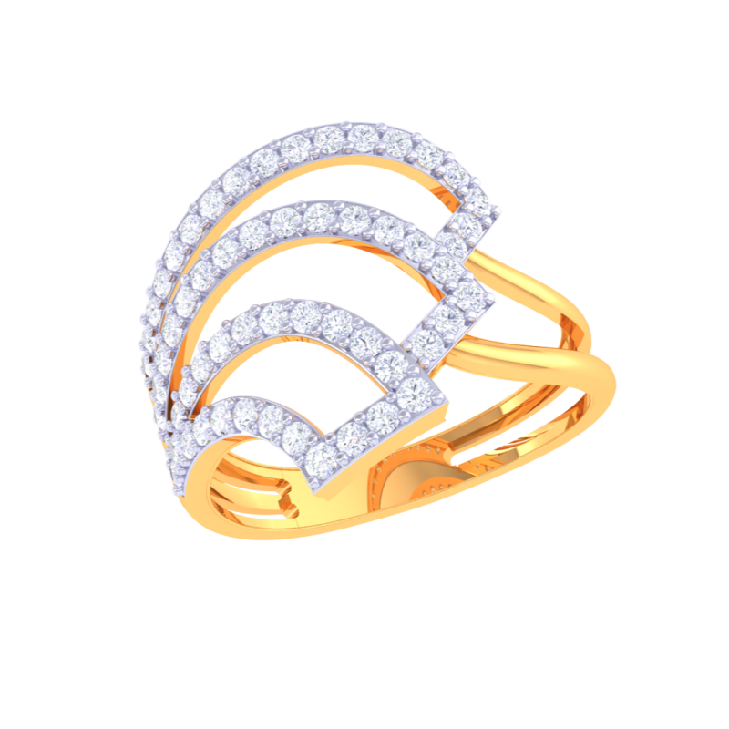 Printable 3D jewelry model of Lady diamond ring 3D Model .c4d .max .obj .3ds .fbx .stl .blend