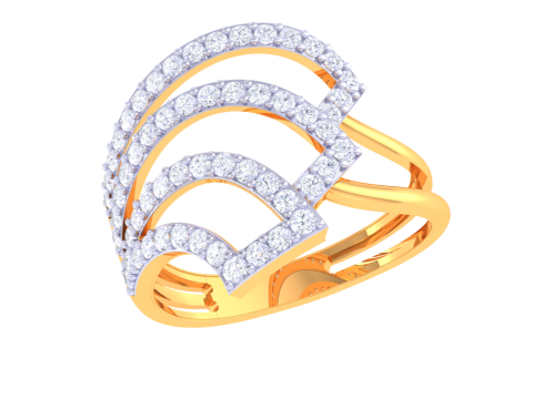 Printable 3D jewelry model of Lady diamond ring Modello 3D
