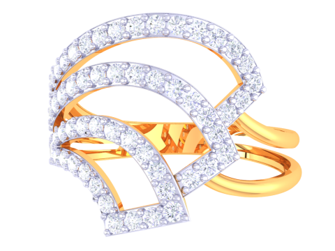 Printable 3D jewelry model of Lady diamond ring 3D Model