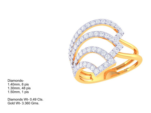 Printable 3D jewelry model of Lady diamond ring 3D Model