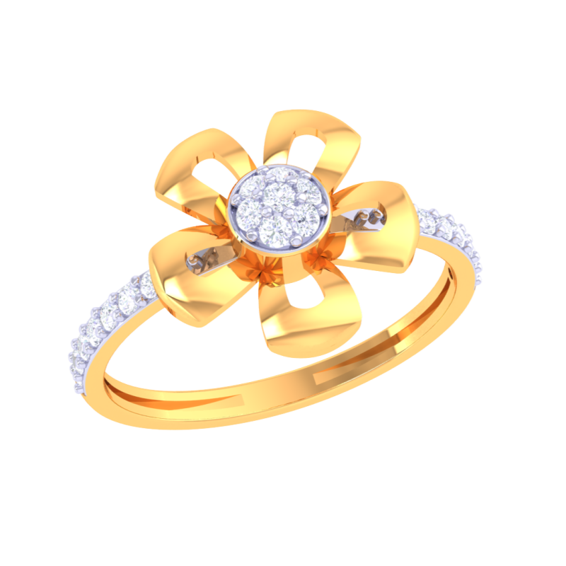 Printable 3D jewelry model of Lady diamond ring 3D Модель .c4d .max .obj .3ds .fbx .stl .blend