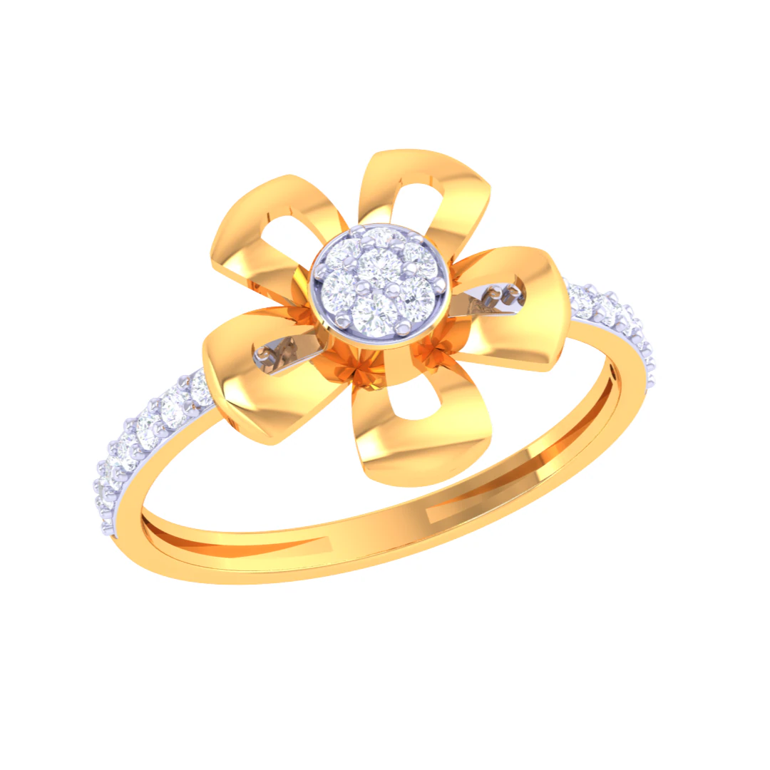 Printable 3D jewelry model of Lady diamond ring 3D Model .c4d .max .obj .3ds .fbx .stl .blend 