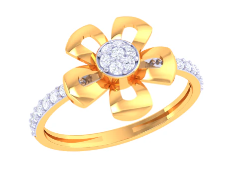 Modello di gioiello stampabile in 3D dell'anello con diamante Lady Modello 3D