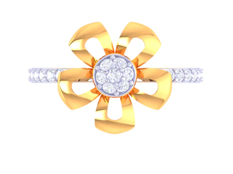 Printable 3D jewelry model of Lady diamond ring 3D Model