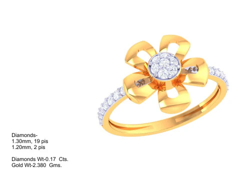 Printable 3D jewelry model of Lady diamond ring 3D Model