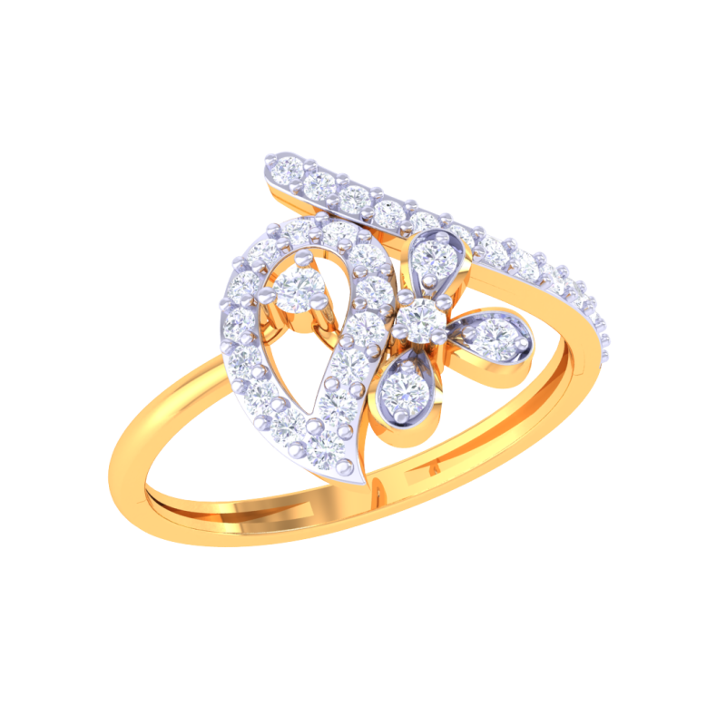 Printable 3D jewelry model of Lady diamond ring Modelo 3D .c4d .max .obj .3ds .fbx .stl .blend