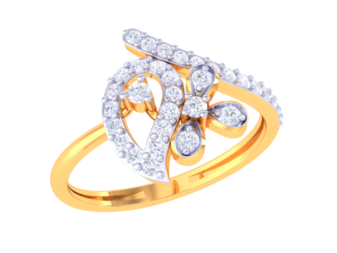 Printable 3D jewelry model of Lady diamond ring Model 3D