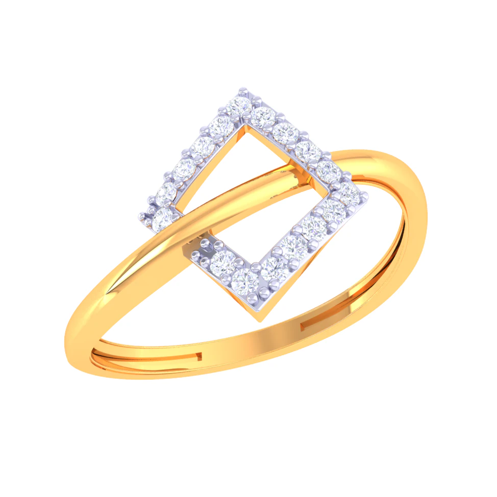 Printable 3D jewelry model of Lady diamond ring 3D Model .c4d .max .obj .3ds .fbx .stl .blend 