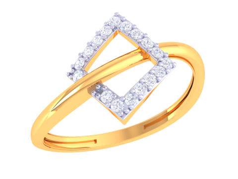 Printable 3D jewelry model of Lady diamond ring Modèle 3D