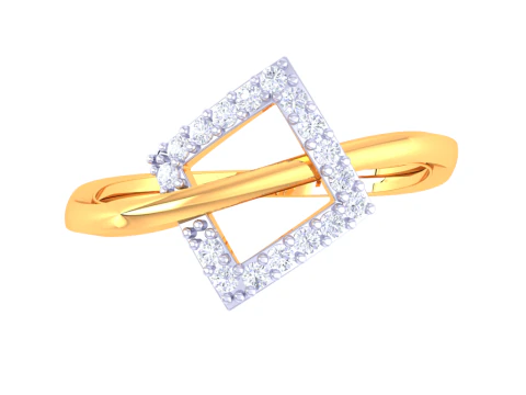 Printable 3D jewelry model of Lady diamond ring 3D Model