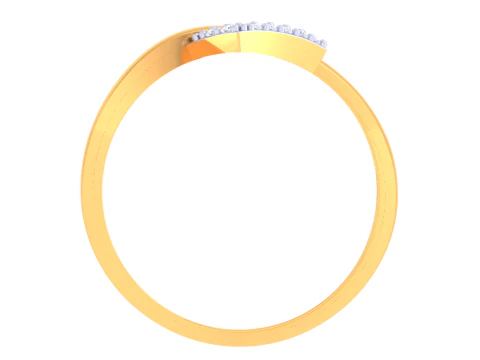 Printable 3D jewelry model of Lady diamond ring 3D Model