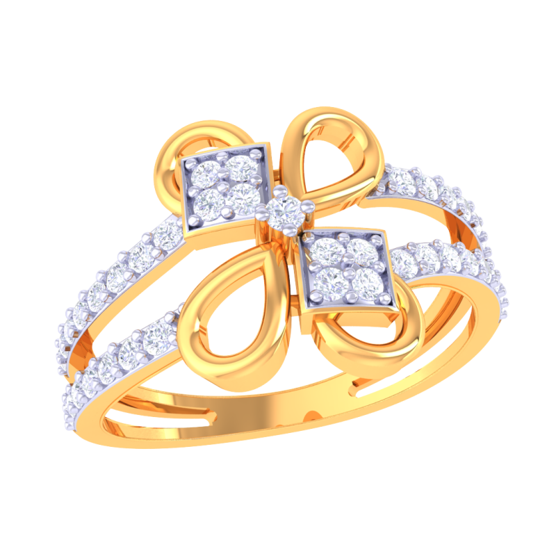 Printable 3D jewelry model of Lady diamond ring Model 3D .c4d .max .obj .3ds .fbx .stl .blend