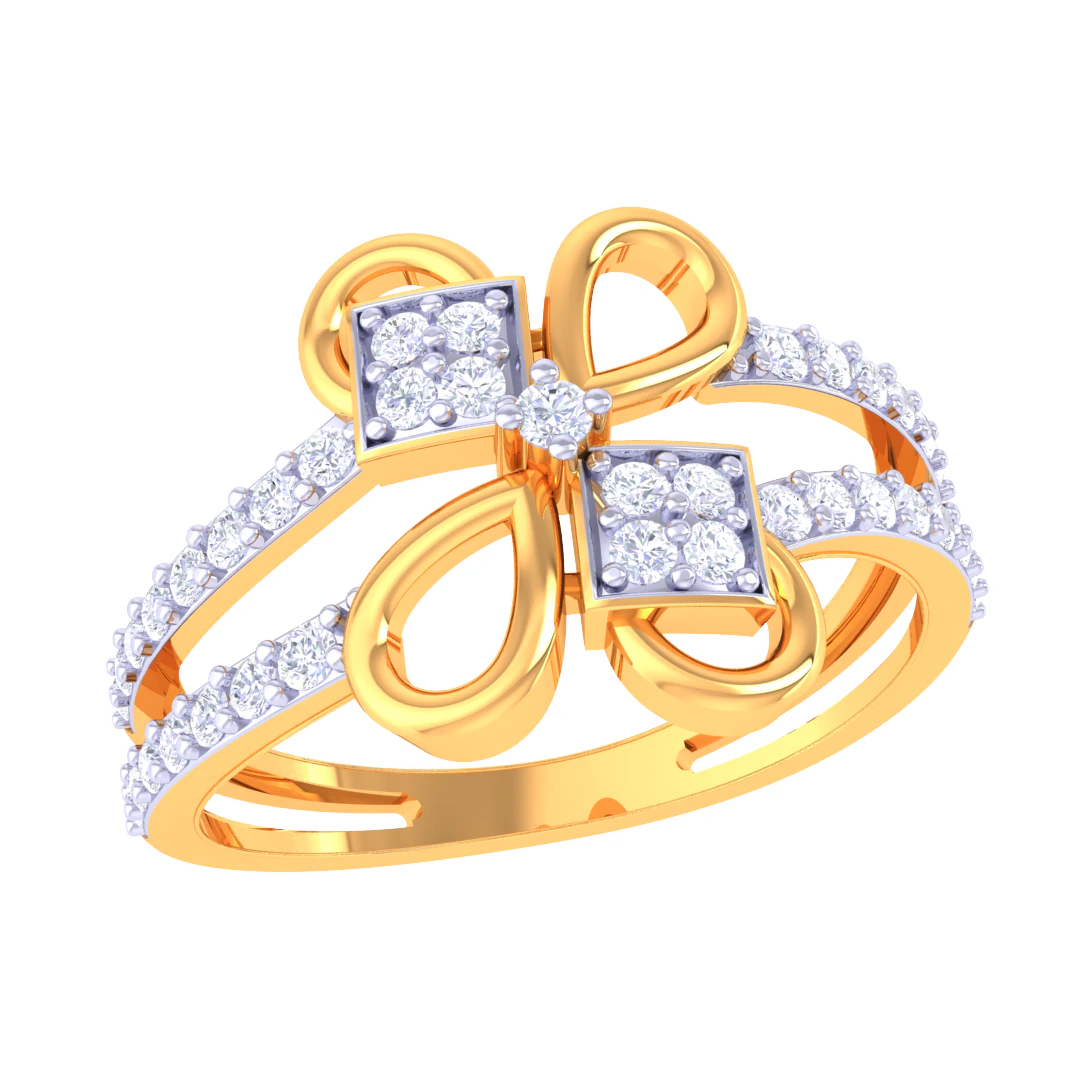 Printable 3D jewelry model of Lady diamond ring 3D Model .c4d .max .obj .3ds .fbx .stl .blend 