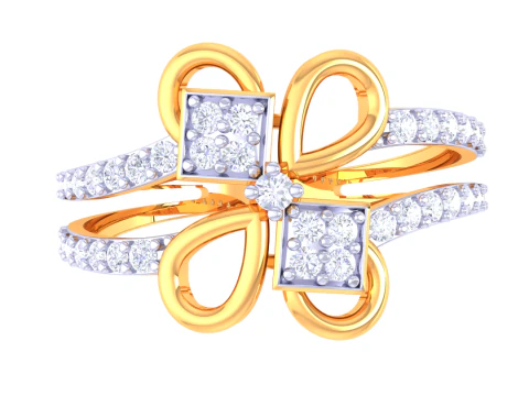 Printable 3D jewelry model of Lady diamond ring 3D Model