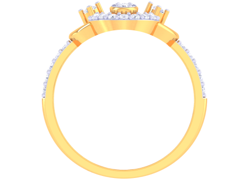 Printable 3D jewelry model of Lady diamond ring Modello 3D
