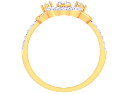 Printable 3D jewelry model of Lady diamond ring 3D Model