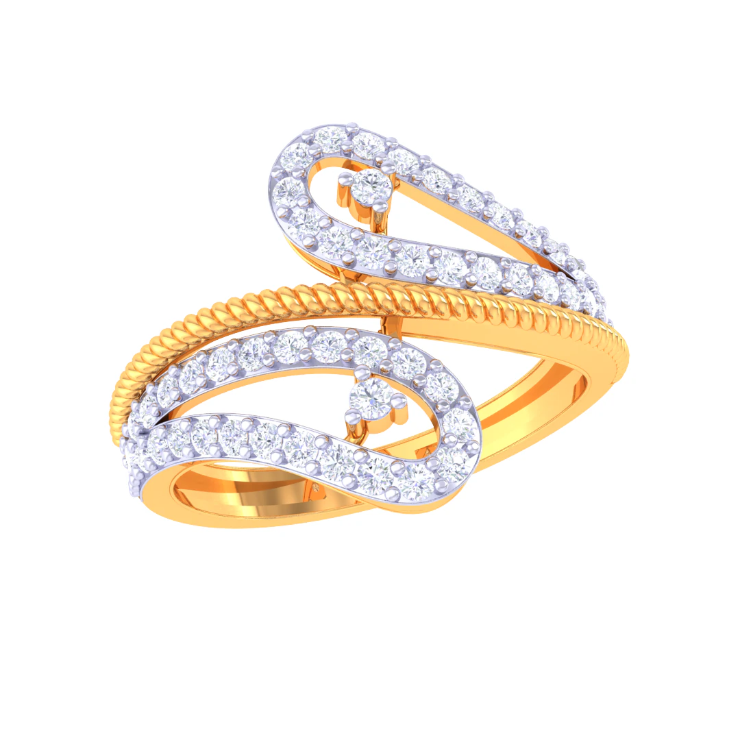 Printable 3D jewelry model of Lady diamond ring 3D Model .c4d .max .obj .3ds .fbx .stl .blend 