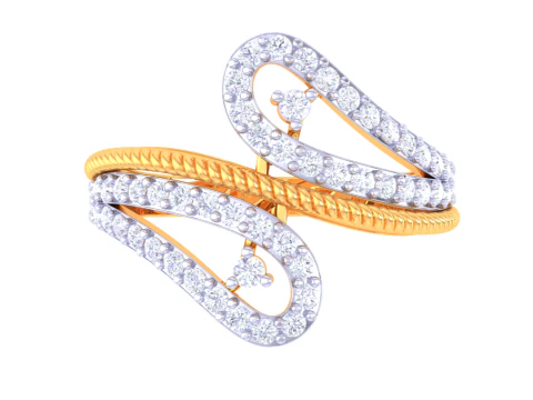 Printable 3D jewelry model of Lady diamond ring 3D Model